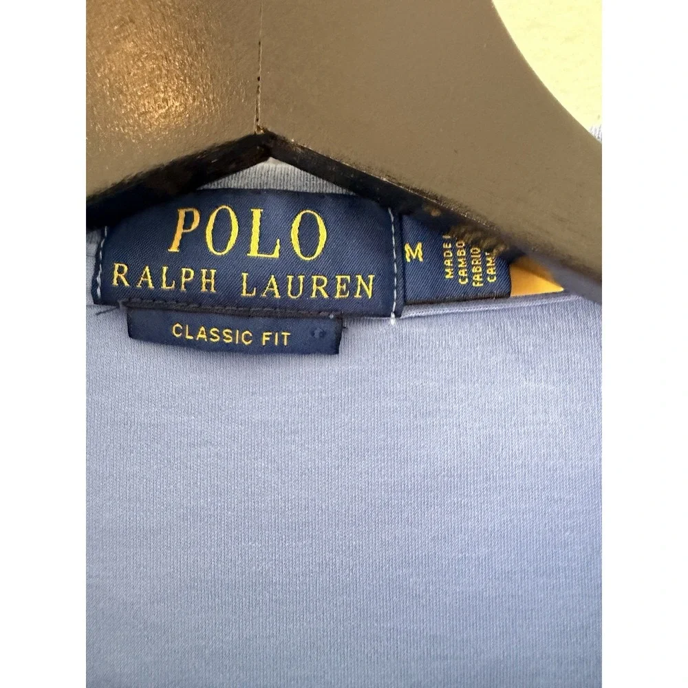 Polo Ralph Lauren Men's Classic Fit Polo Shirt Medium Light Blue Short Sleeve